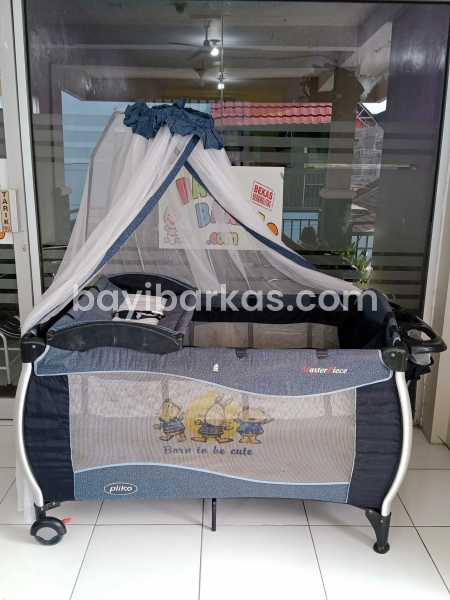 Box Bayi / boks tempat tidur bayi PLIKO "born to be cute'' biru *SECOND (BP.MFA)