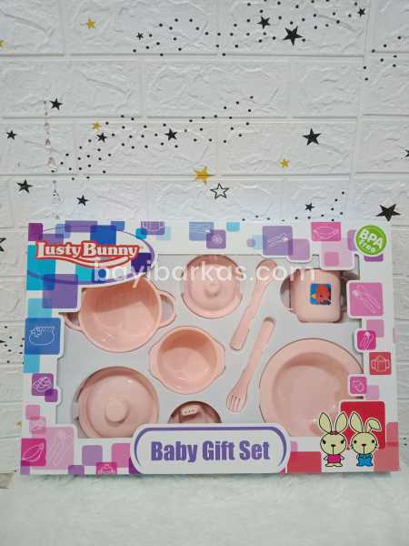 Feeding set LUSTY BUNNY 'LB-1874' Pink (B) *EX-KADO