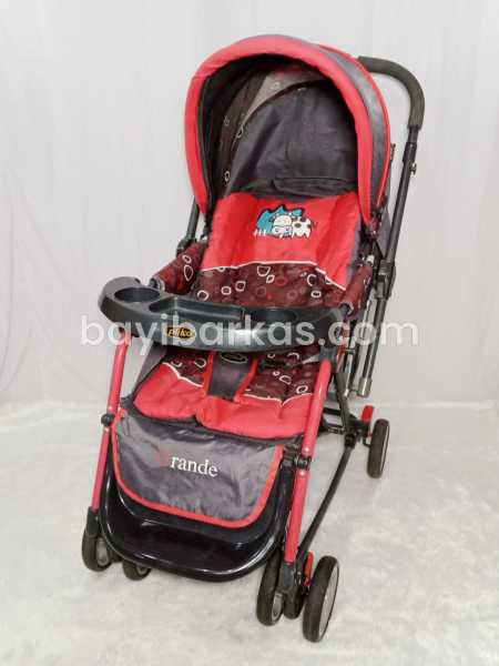 Stroller 3in1 PLIKO 'GRANDE' Merah *SECOND (TJ)