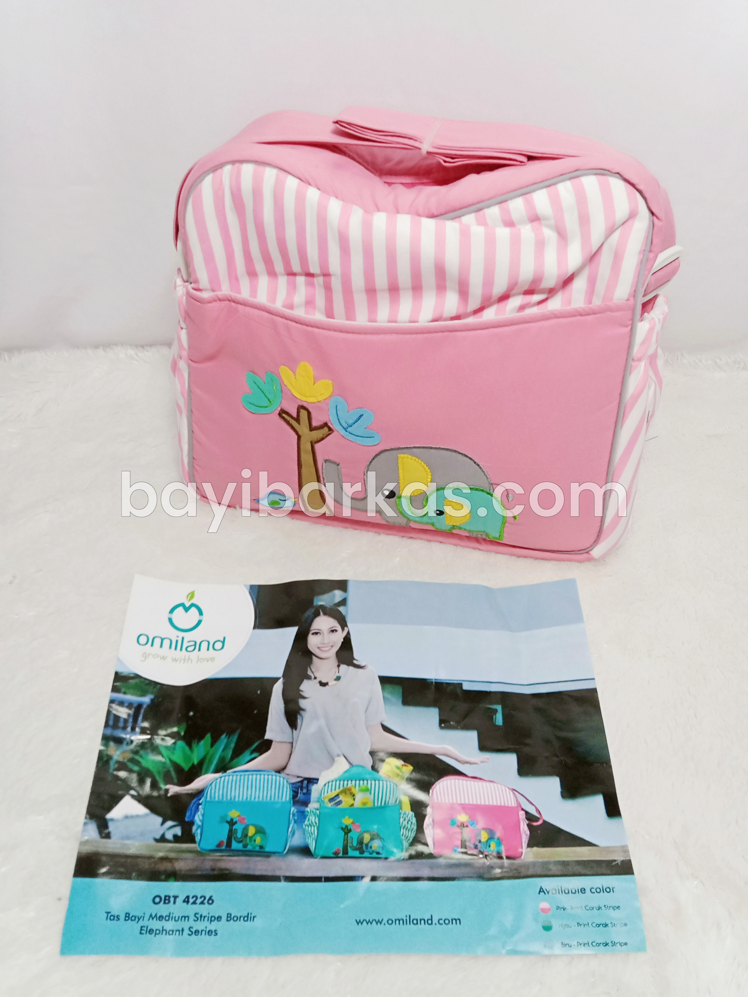 Tas Pergi Bayi merk OMILAND "OBT-4226" Pink *EX-KADO