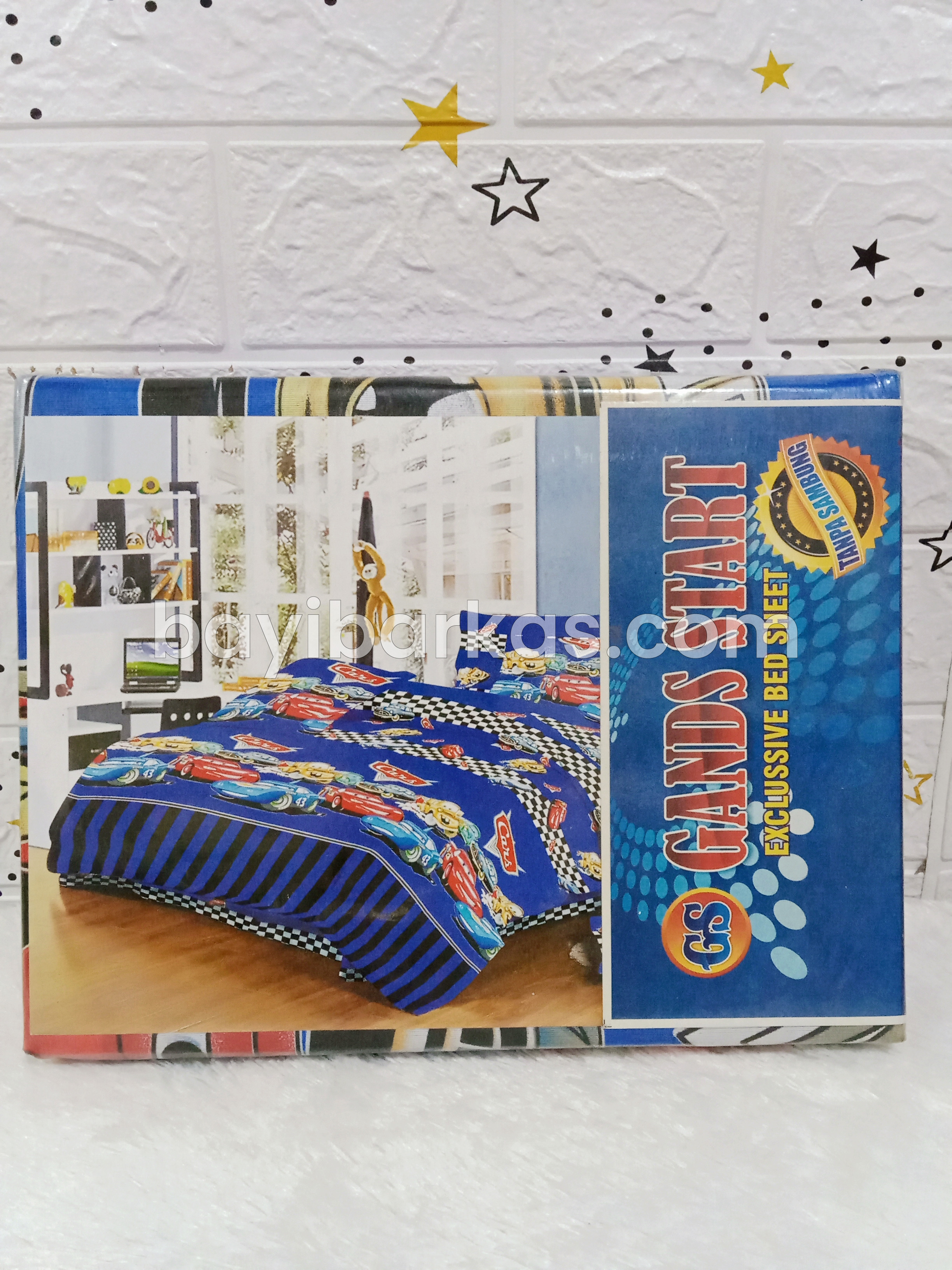 Set Sprei + sarung bantal guling GANDS START Cars *EX-KADO