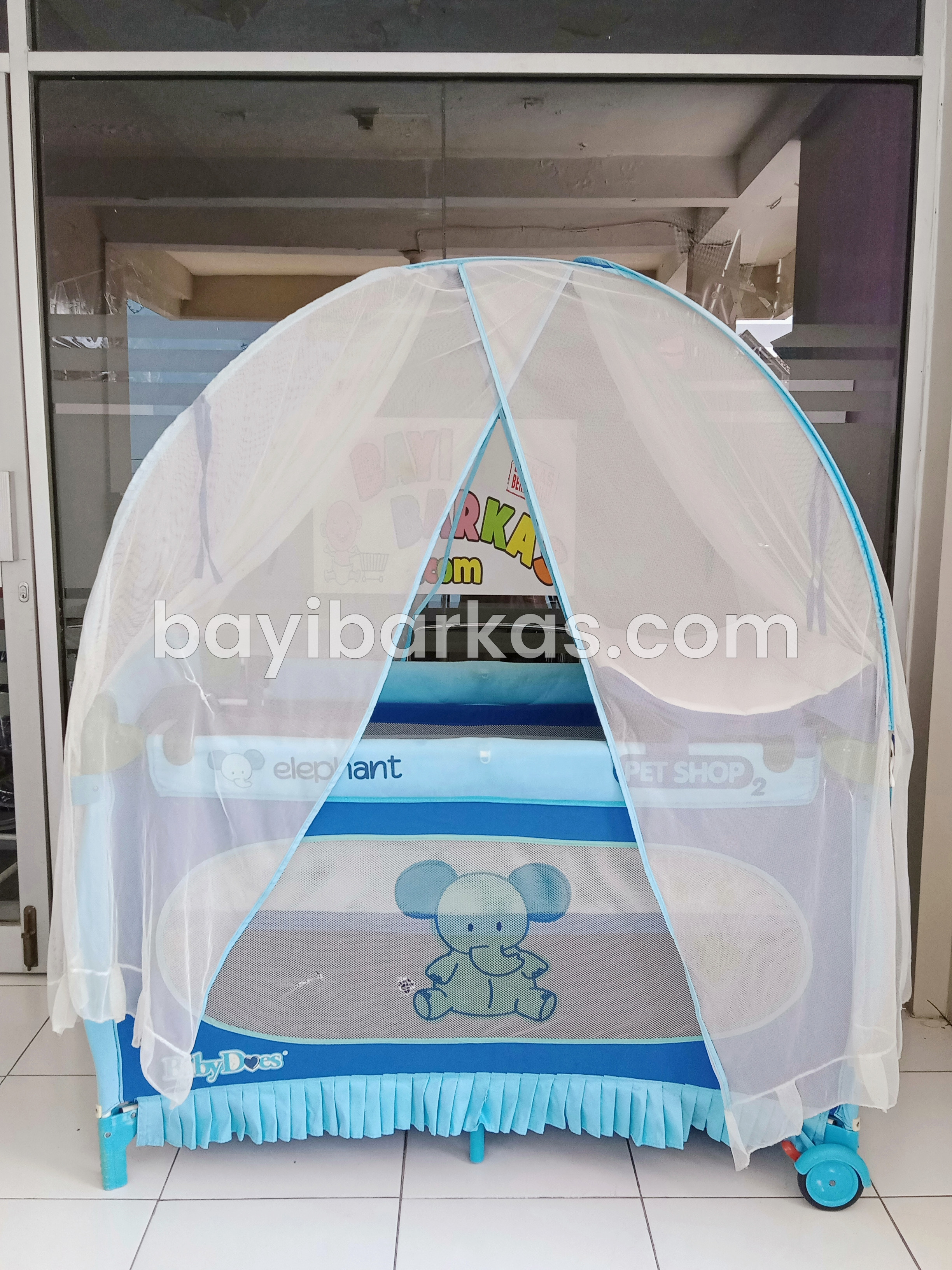 Box bayi / tempat tidur bayi BABY DOES The Pet Shop 2 "Elephant" (Biru) *Second 