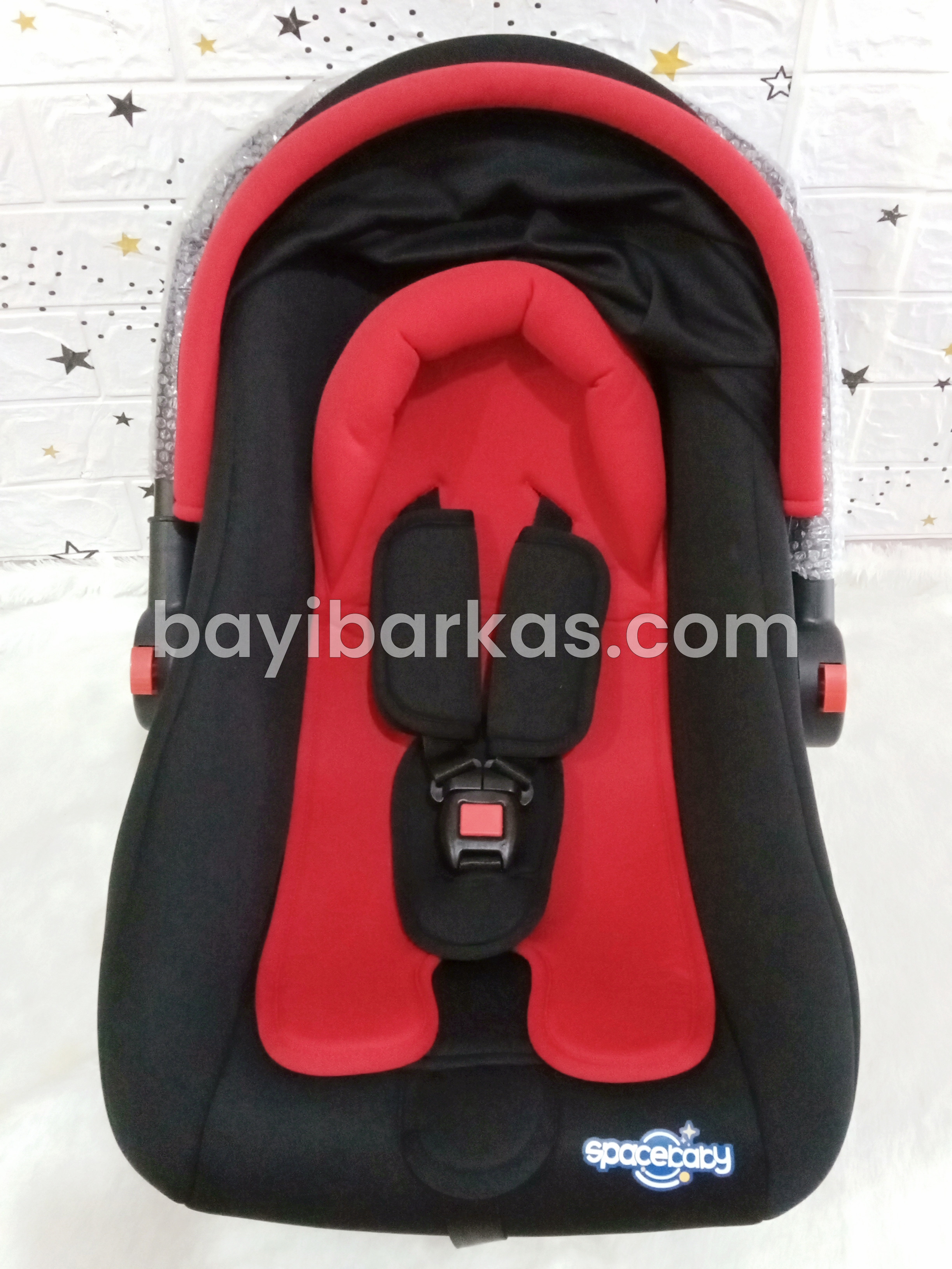 Carseat Infant Carrier SPACE BABY Merah hitam *EX-KADO (BP. NA)