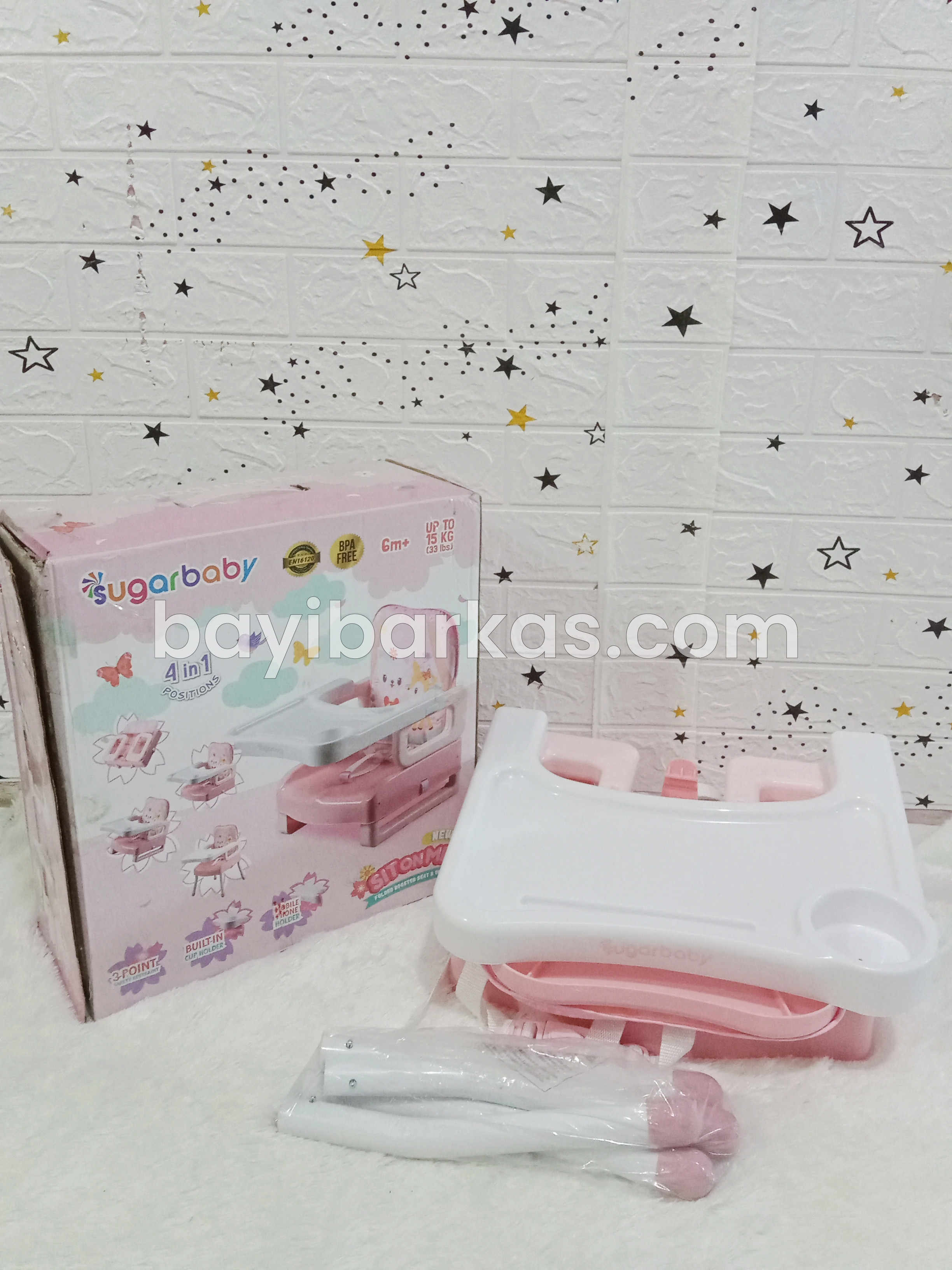 Booster Seat / kursi makan 4in1 SUGAR BABY Sit On Me "Sugar Sakura" *EX-KADO (BP. KNF)