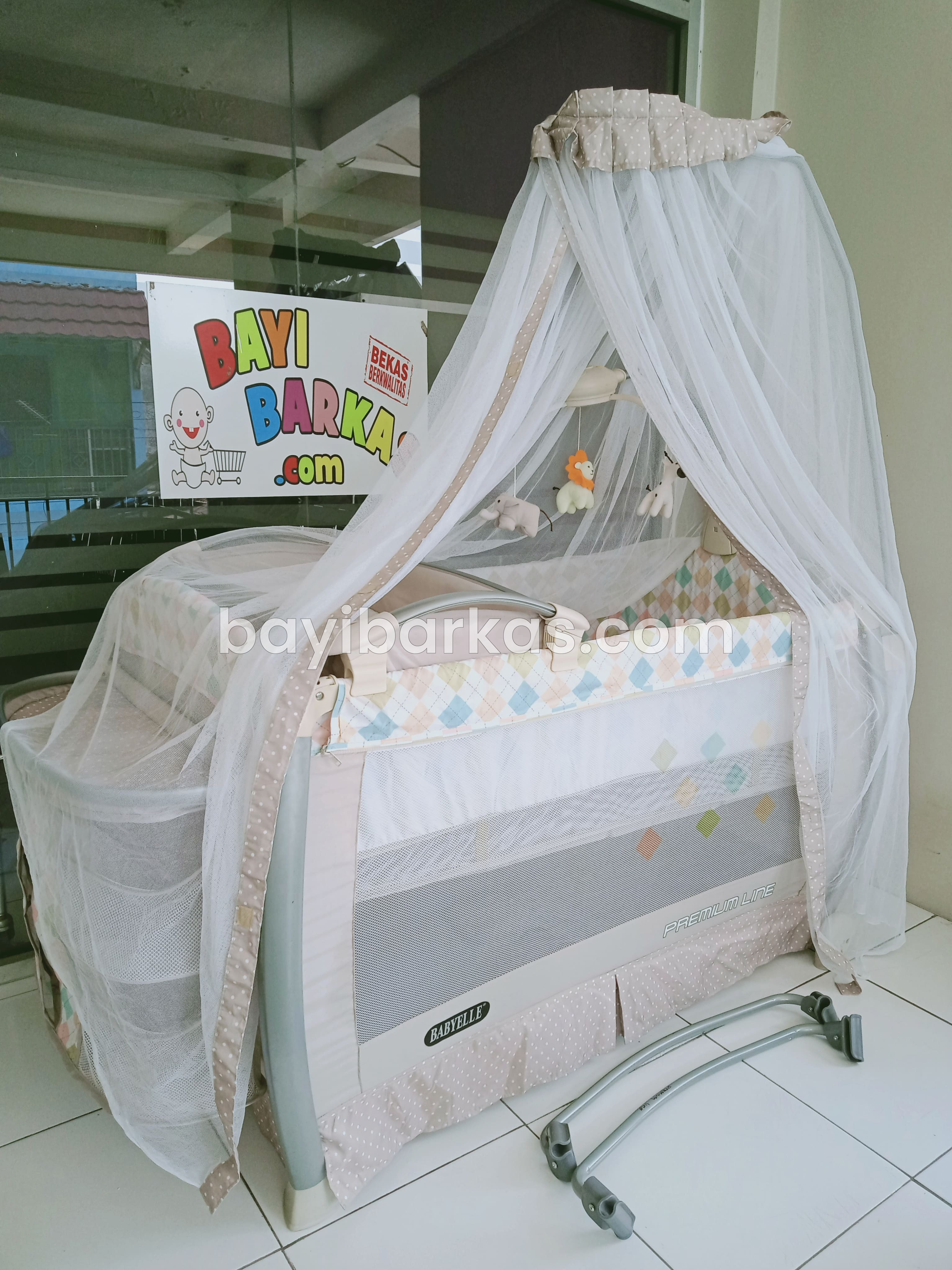 Box Bayi / boks tempat tidur bayi BABYELLE "Premium Line'' Cream *SECOND (BP.MFA)