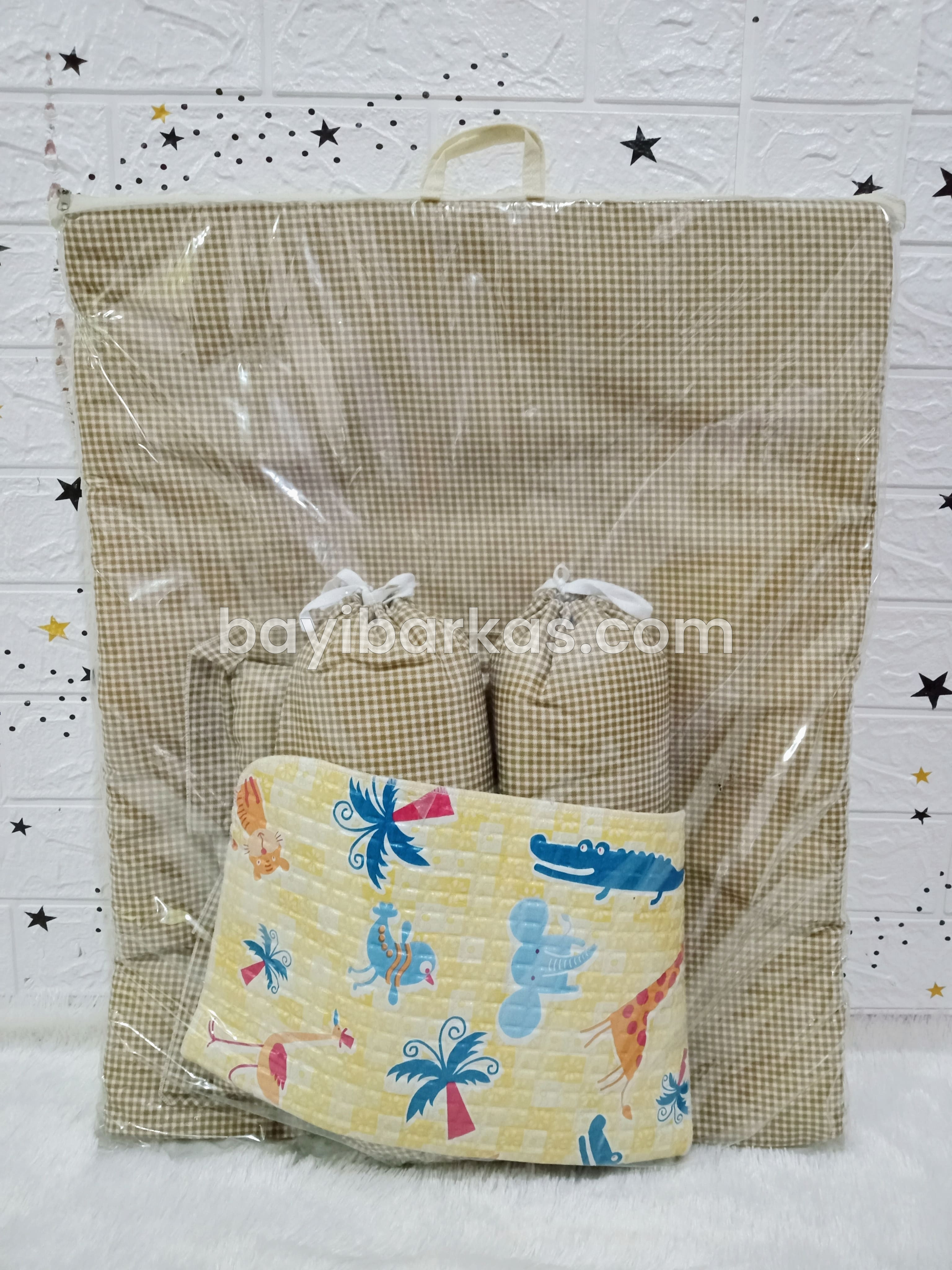 Set Kasur Matras Bantal Guling kotak Coklat *EX-KADO