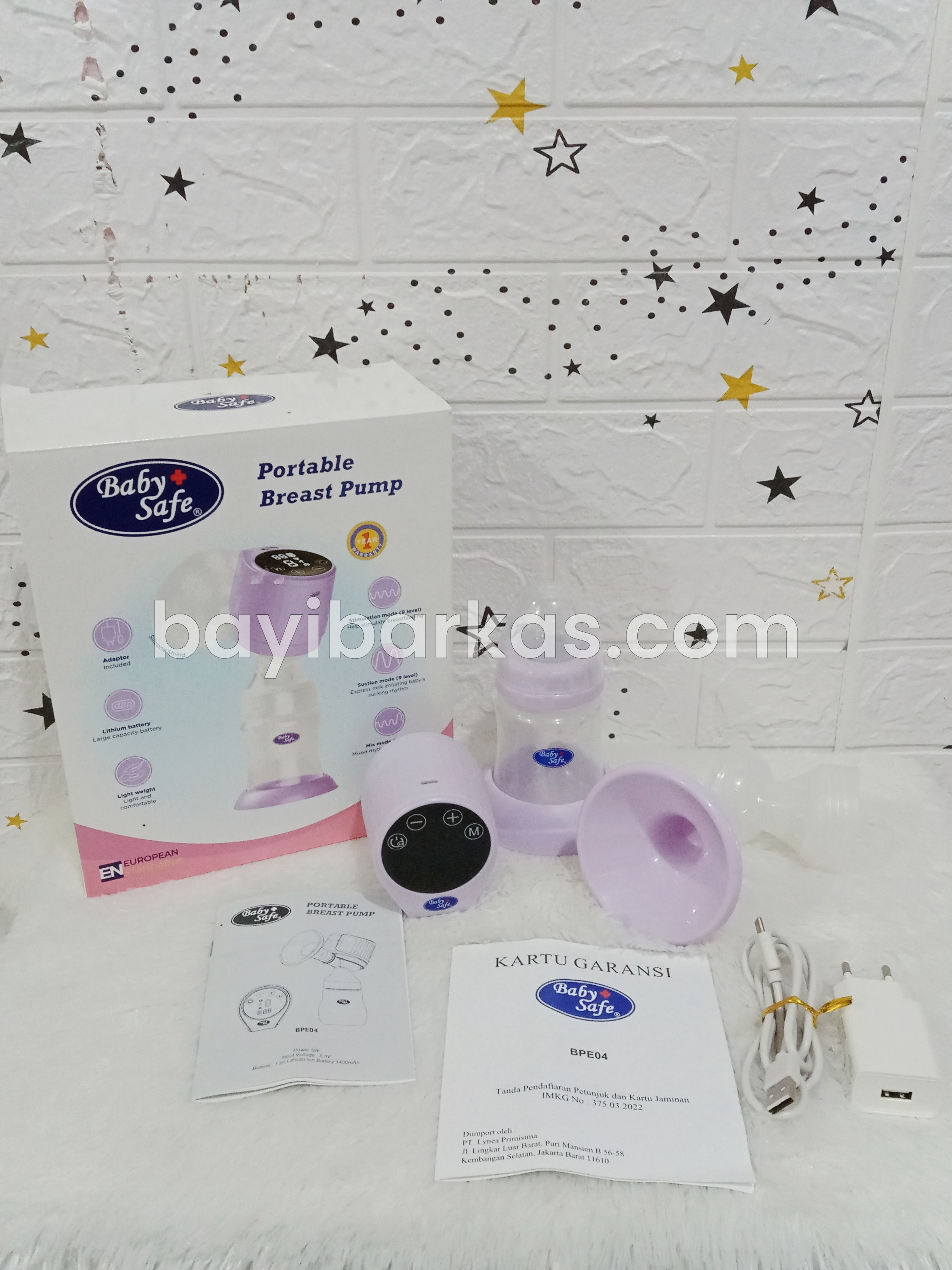 Breast Pump / pompa ASI Portable BABY SAFE "BPE-04" *SECOND