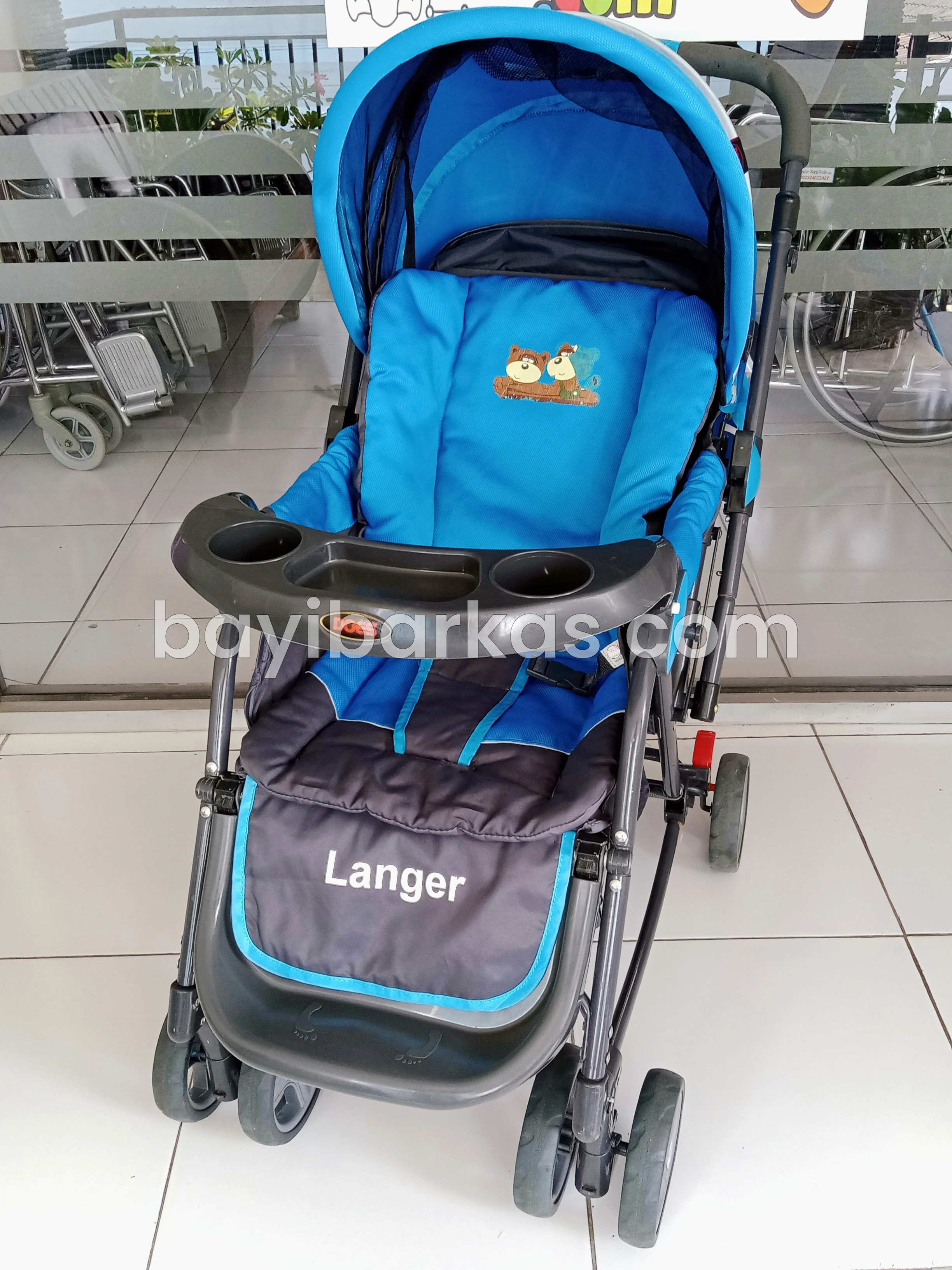 Stroller 3in1 DOES "Langer" biru *SECOND 