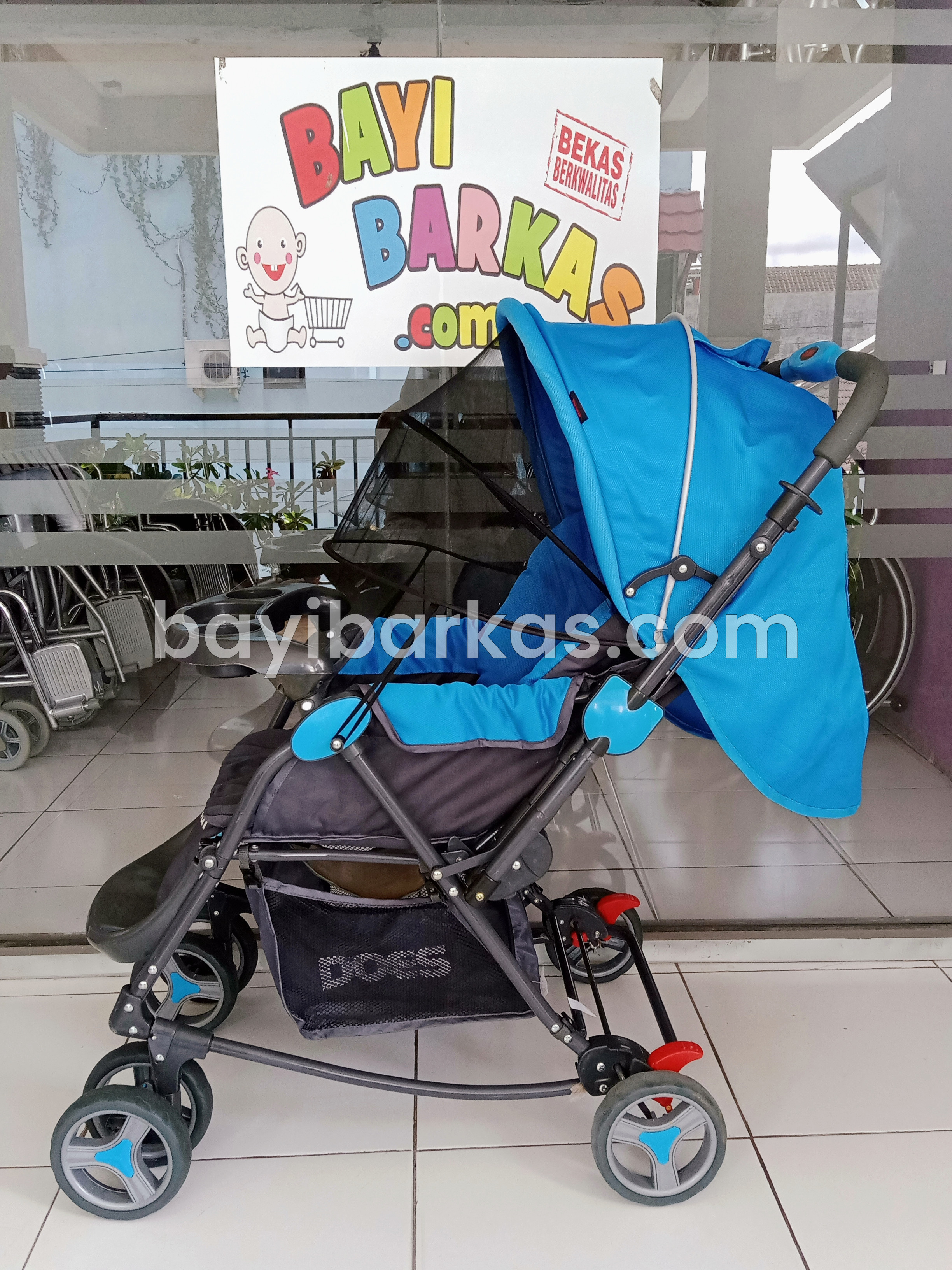 Stroller 3in1 DOES "Langer" biru *SECOND 