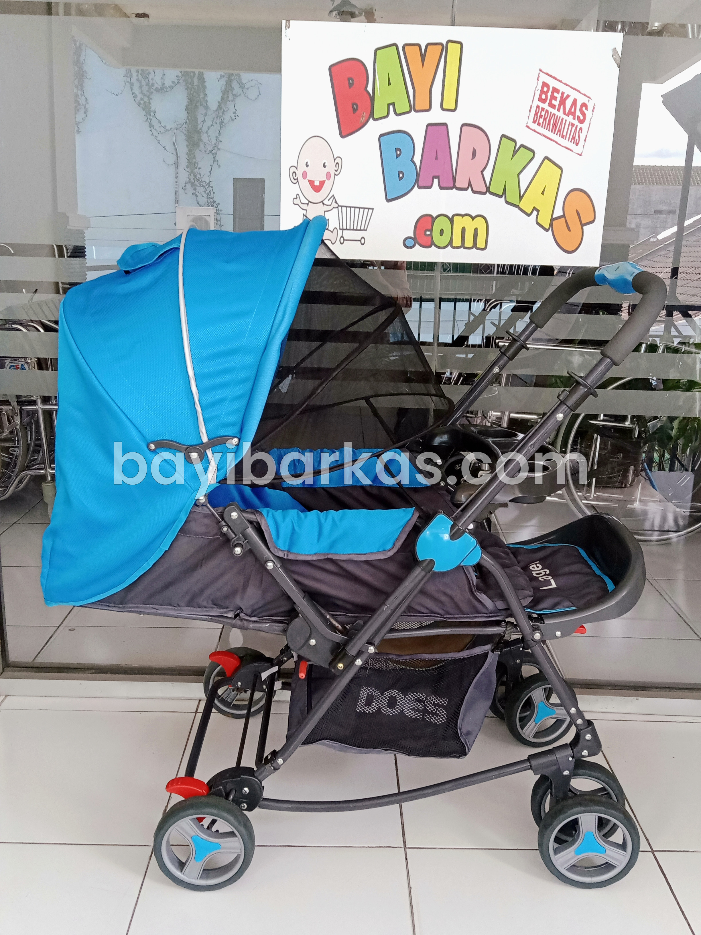 Stroller 3in1 DOES "Langer" biru *SECOND 