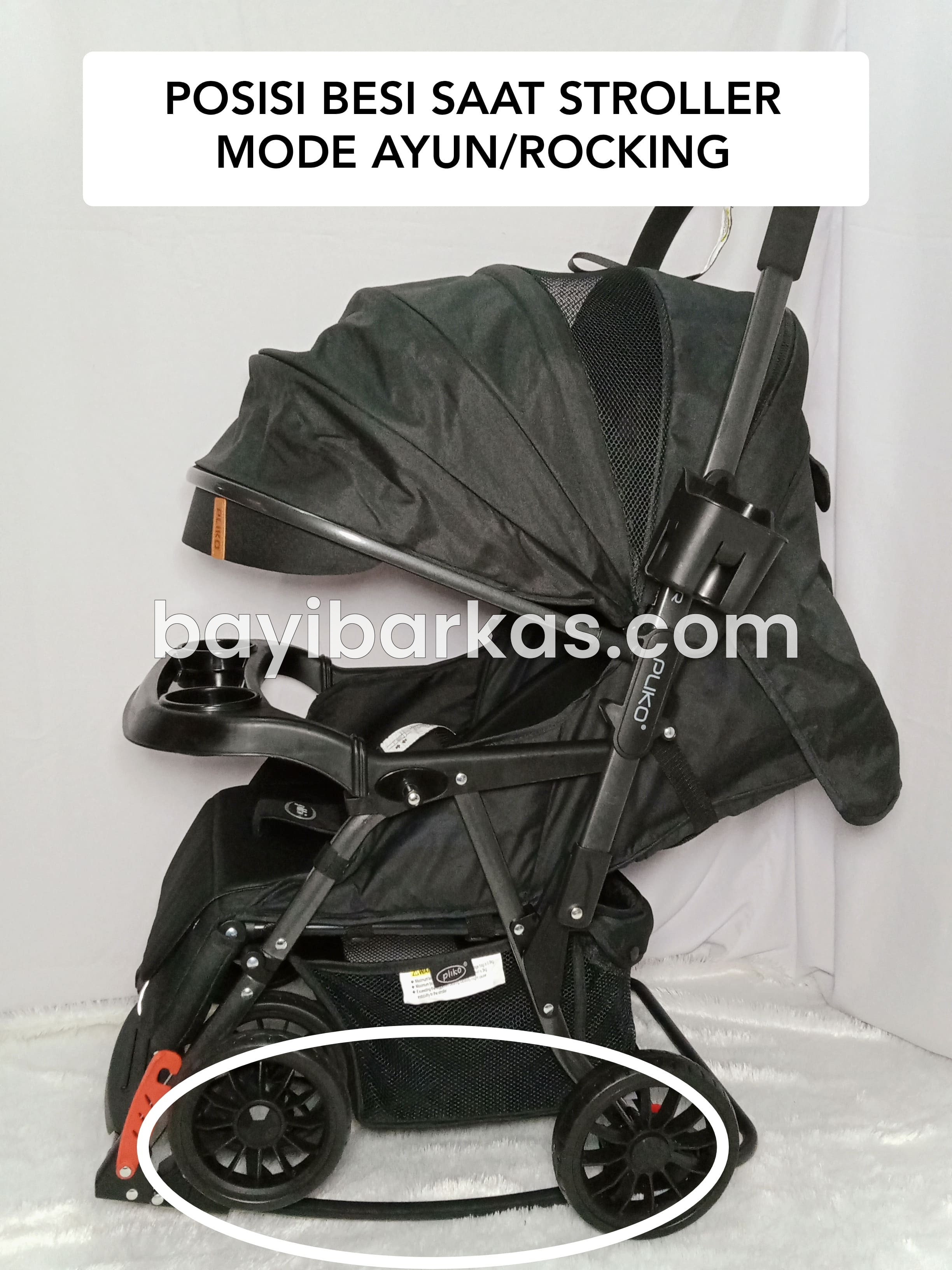 Stroller Rocking PLIKO "STREAM R" Hitam *Second (BP. MA)