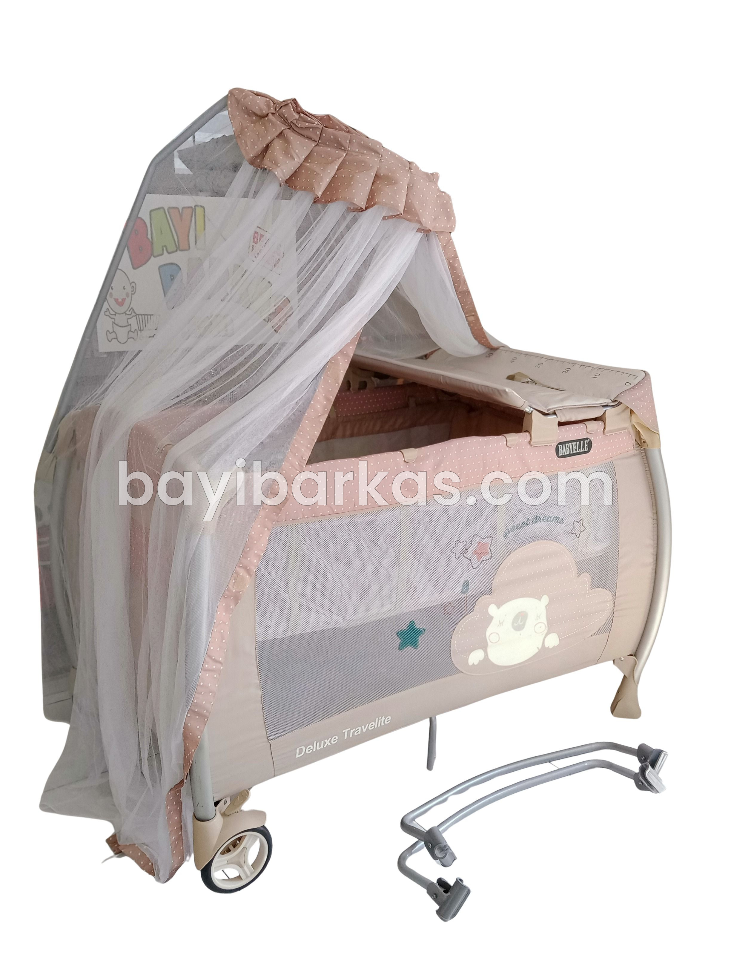 Box Bayi / boks tempat tidur bayi BABYELLE "Deluxe Travelite'' Beige *SECOND (BP.MFA)