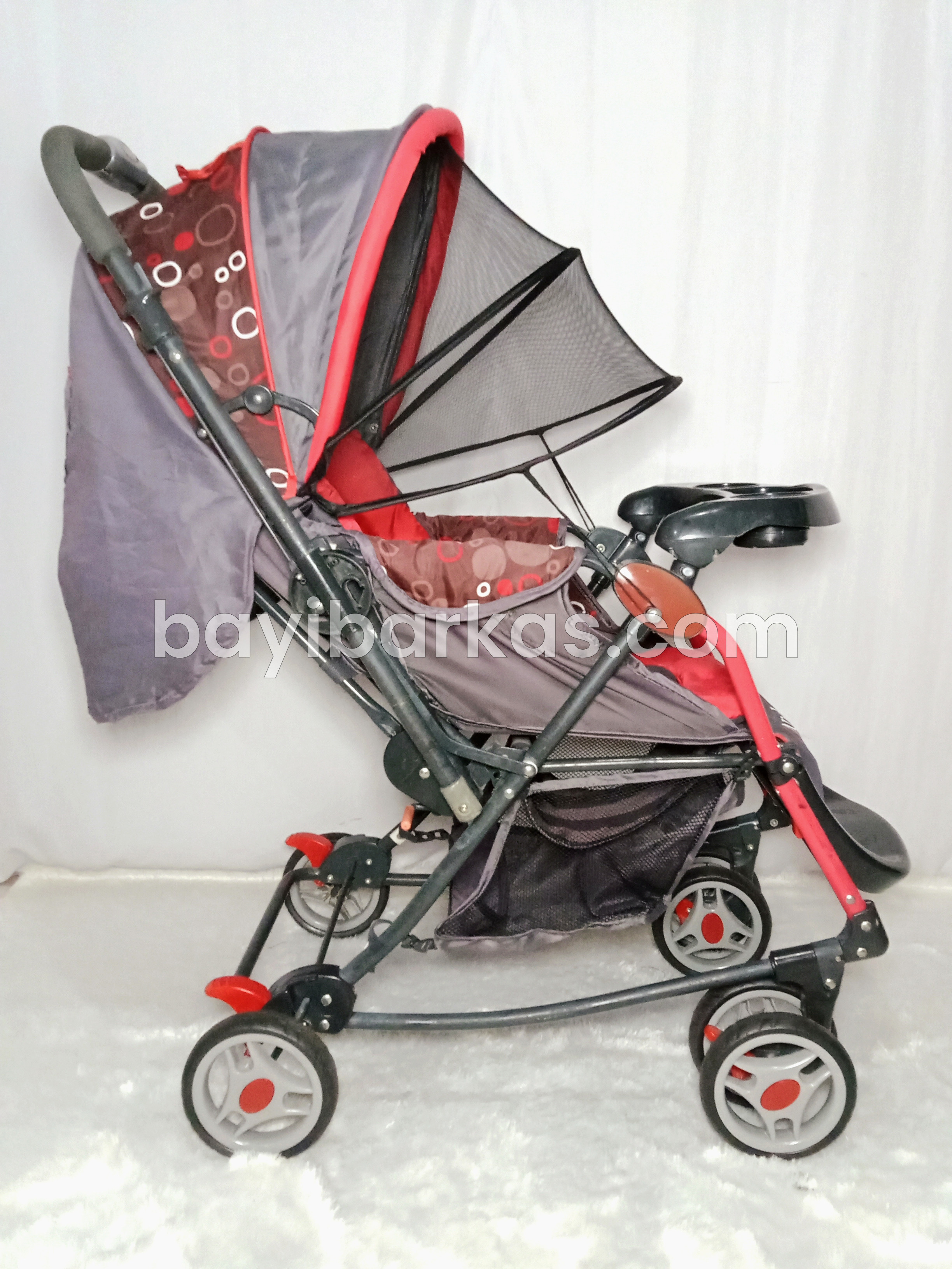 Stroller 3in1 PLIKO 'GRANDE' Merah *SECOND (BP.NA)