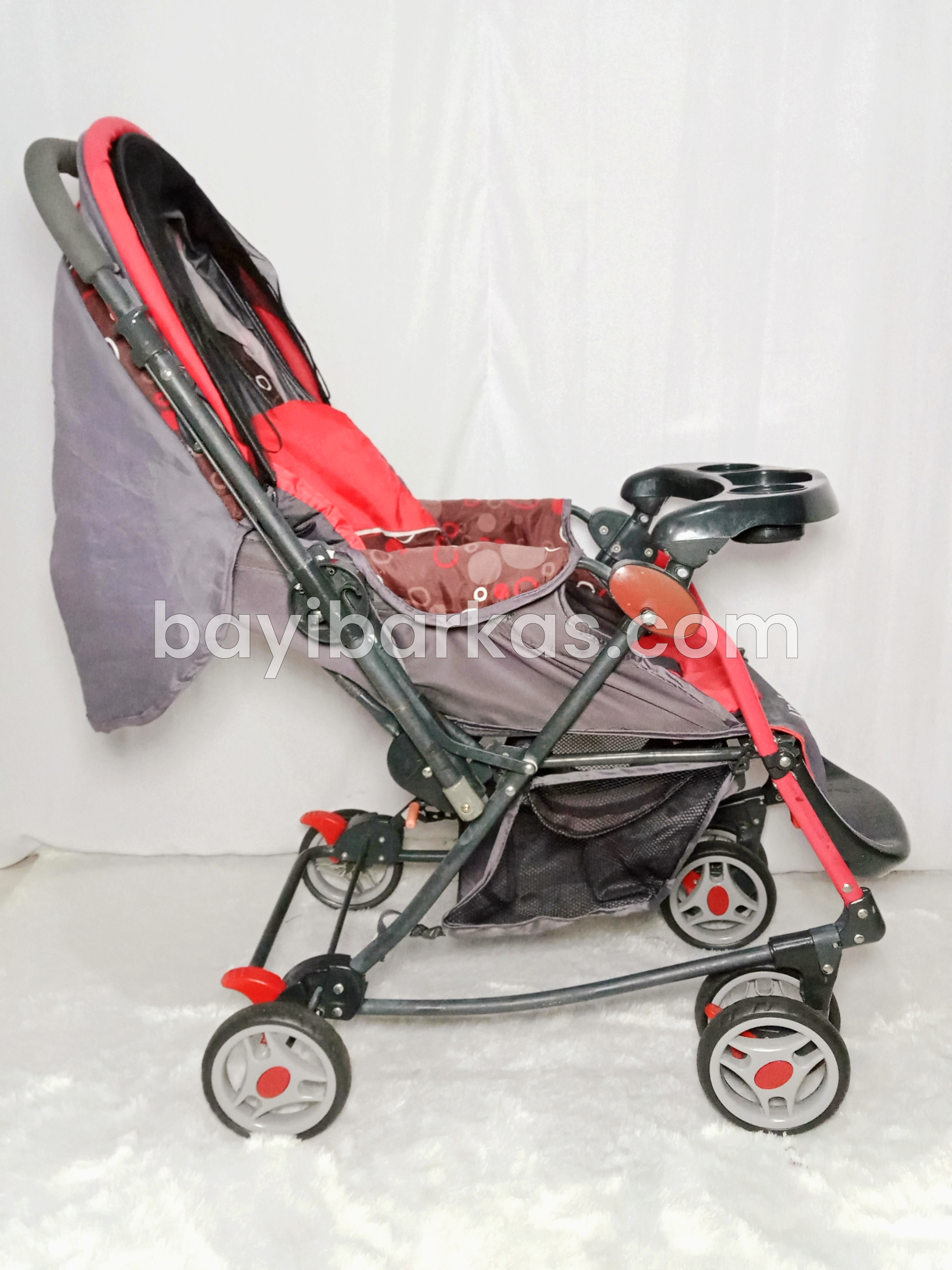 Stroller 3in1 PLIKO 'GRANDE' Merah *SECOND (BP.NA)