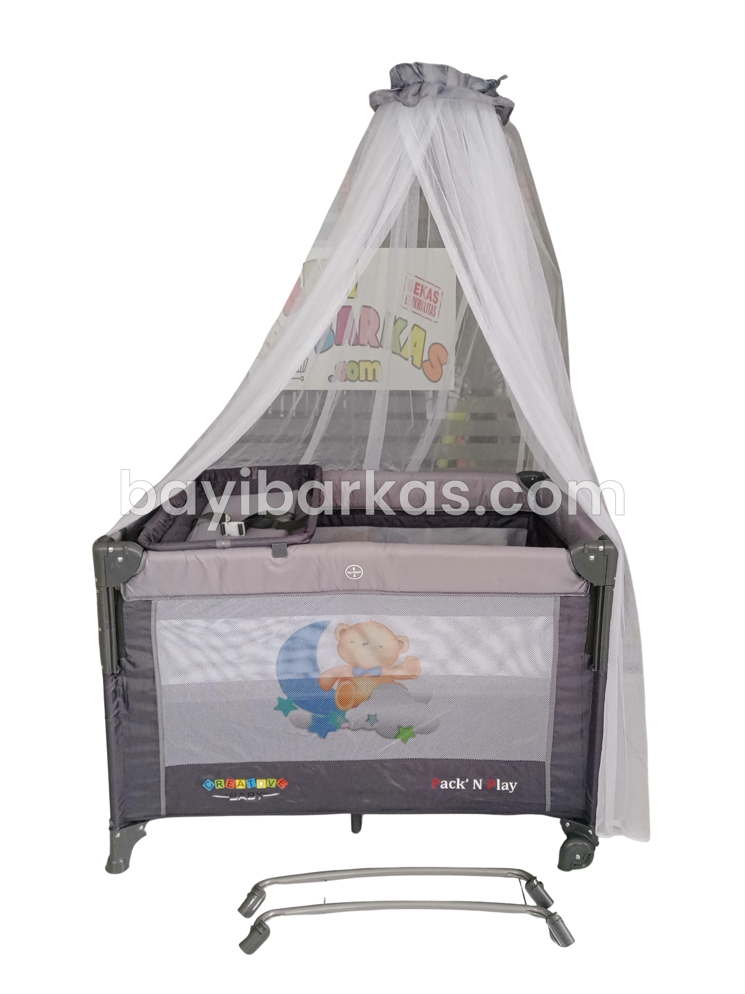 Box Bayi CREATIVE BABY "Pack & play " Abu-abu *Second (BP. MFA)