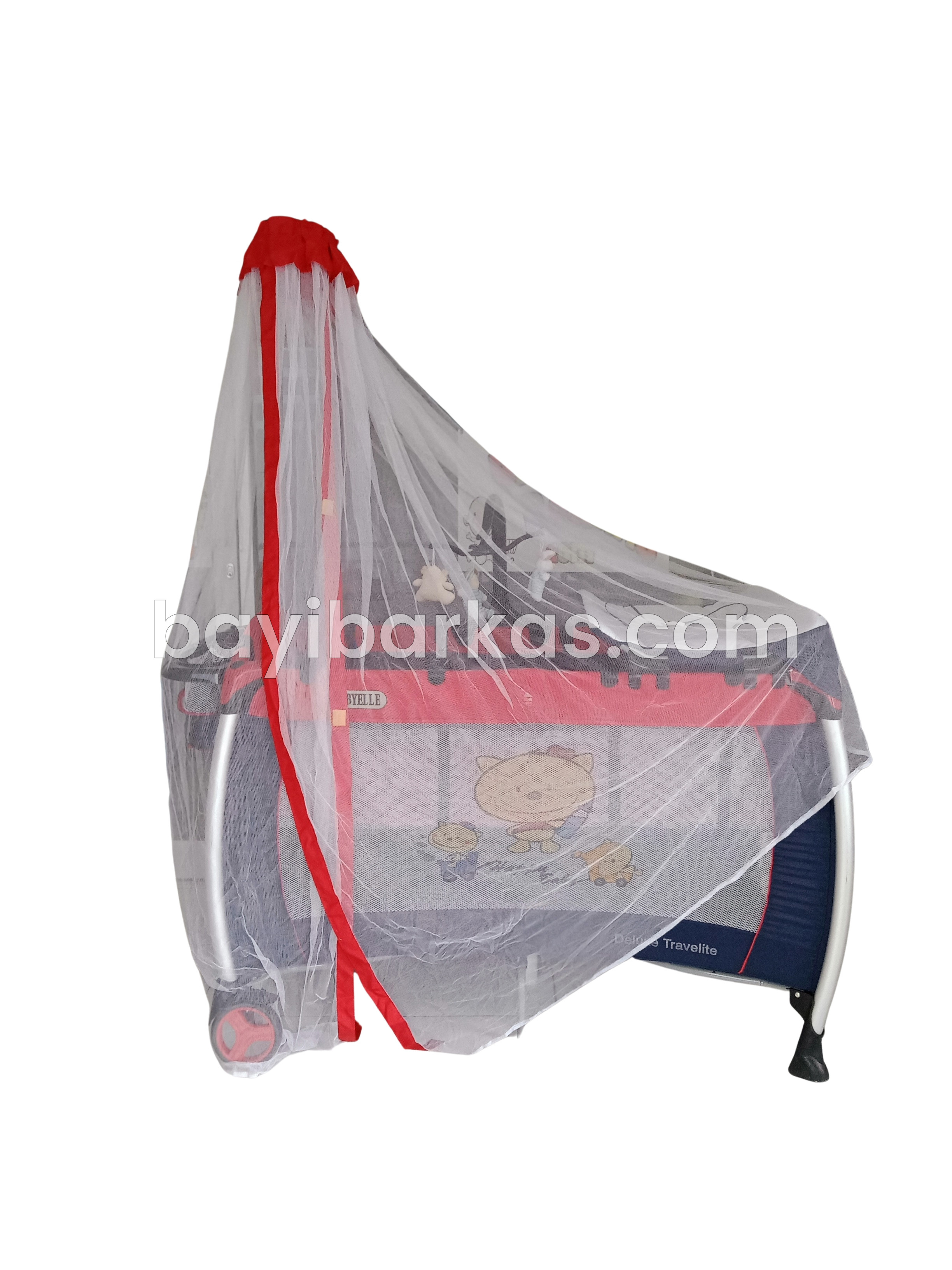 Box Bayi / boks tempat tidur bayi BABYELLE "Deluxe Travelite'' Merah-Navy *SECOND (BP.MFA)