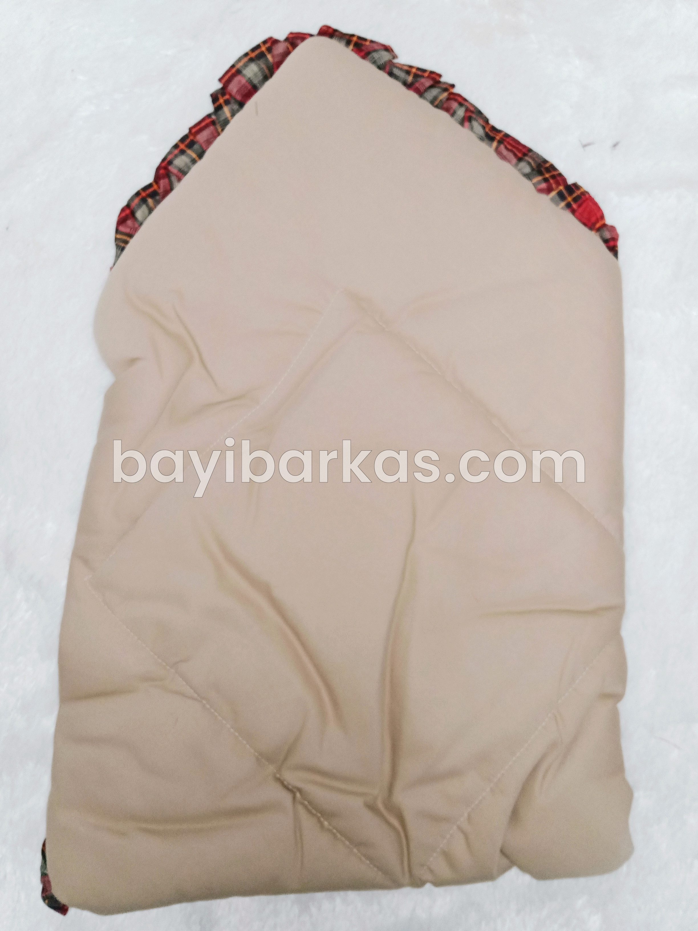 Selimut Tudung Bayi Merek Family Baby Biru dan Cream *NEW (TJ.144-4/NA)