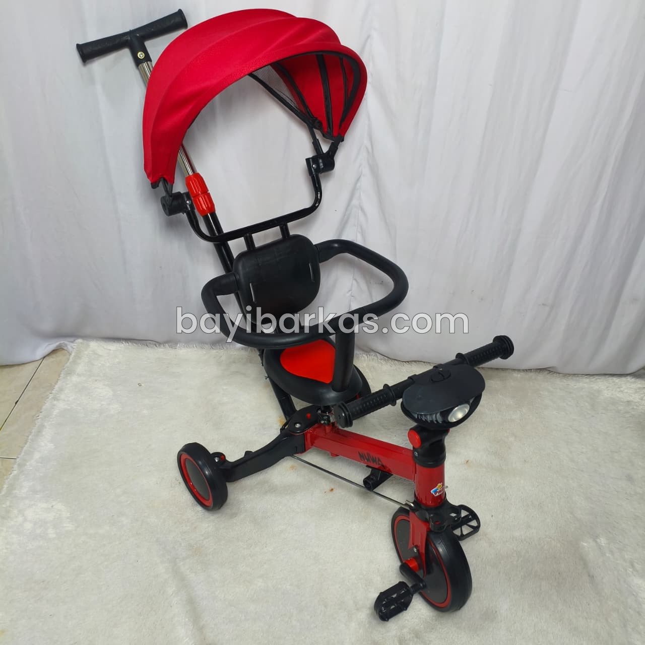 Sepeda Anak Nuwa  (3in1) + Dorongan + Musik Lampu Sepeda Anak Roda Tiga Push Bike *2nd (TJ 151-2/ZA)