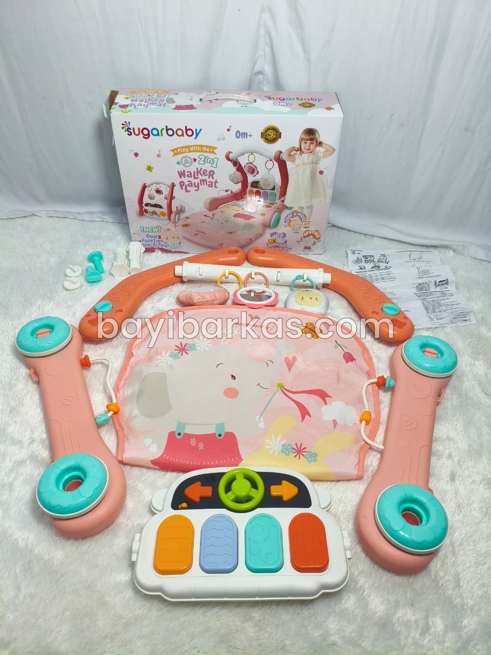 Sugar baby 2in1 Baby Walker & Playmat/Push Walker/Alat Bantu Jalan Anak 'Play with Me' TJ 155-2)PA *EX KADO